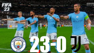 FIFA 23 - MESSI, RONALDO, MBAPPE, NEYMAR, ALL STARS | MAN CITY 23-0 JUVENTUS