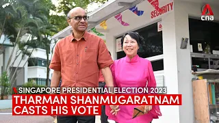 Singapore Presidential Election: Tharman casts his vote at Raffles Girls' Primary School