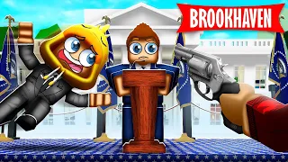 Ik BESCHERM De President In Brookhaven! (Roblox)