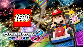 LEGO vs Mario kart 8 deluxe nintendo switch game Mario, Luigi, Peach kart comparison