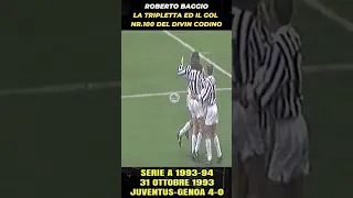 ROBERTO BAGGIO GOL NUMERO 100 IN CARRIERA JUVENTUS-GENOA 4-0 SERIE A 1993-94 #shorts #casastene