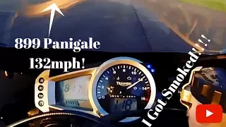 Triumph Daytona 675 SE Vs Ducati 899 Panigale Drag Race!