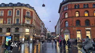 From light to Night Copenhagen walk・Copenhagen Central Station - Queen Louise's Bridge・4K