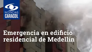 Emergencia en edificio residencial de Medellín por incendio en el shut de basuras