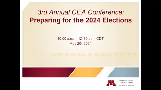 Certificate in Election Administration Conference: Preparing for the 2024 Elections