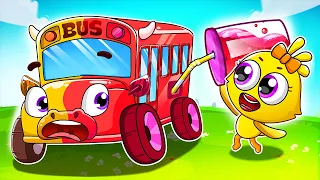 Let's Color The School Bus 😍 | PLAYLIST LOST and FOUND | Lamba Lamby Sing Along