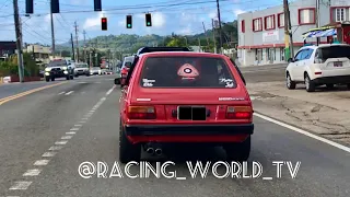 Rotary 13b Toyota Starlet sound on the streets. Naturally aspirated and acceleration.