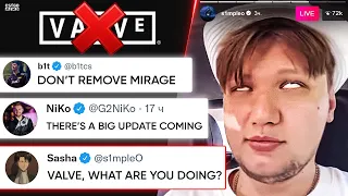S1MPLE HUMILIATED VALVE! PRO-PLAYERS about UPDATING CS:GO. RESHUFFLES. CS:GO NEWS