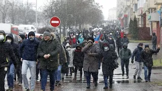 Proteste in Belarus - Schnee, Kälte und Zerstreuungstaktik