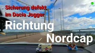 Dacia Jogger Sicherungspanne , Teil 2, Körperhygiene im Minicamper  ,Freistehplätze Richtung Nordcap