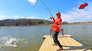 Fish of a Lifetime Caught from This Tiny Pier!