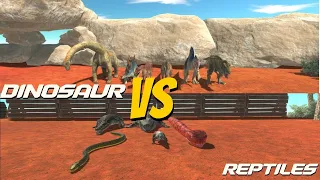 DINOSAUR VS REPTILES ICARNIVORE DINOSAUR SAVED LIVES DINOSAUR HERBIVORE #animalrevoltbattlesimulator