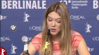 Lea Seydoux at press conference in Berlinale. Film Sister 2012