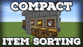 Minecraft Tutorial - Compact Automatic Item Sorter - Expandable(Minecraft 1.17+)