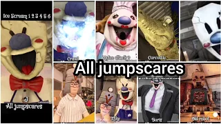 Ice Scream 1 2 3 4 5 6 All jumpscares