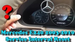 How to reset service indication Service A and B on mercedes E240 2004 w211