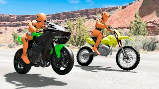 Motorbike Crashes #17 - BeamNG DRIVE | SmashChan