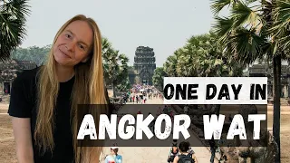 Angkor Wat by bicycle (part 1). Sunrise and the main temple.