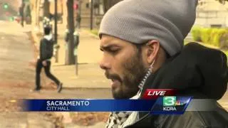 Police move in on homeless protesters outside City Hall