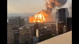 Beirut Explosion  2020  In Ultra Slow Motion