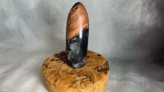 Gray Hybrid Egg - Wood turning a dragon egg