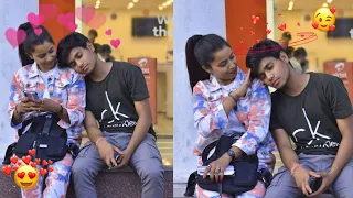 SLEEPING ON STRANGERS IN PRAKING || ON CUTE GIRL😍😍 PRANK || NEW VIDEO 2023