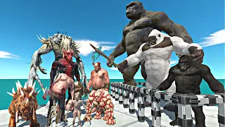 Infernals Rescues King Kong, Goro Evolution and Fight  - Animal Revolt Battle Simulator