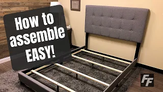 How to assemble a tufted bed frame