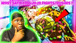 Non Jojo Fan Reaction First Time Reacting to The Most Satisfying JoJo Fights / Best JoJo Rushes.