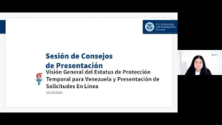 Presentación sobre el Estatus de Protección Temporal para Venezuela - 13 de Octubre de 2023