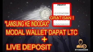 HANYA MODAL WALLET DAPAT LTC GRATIS II OTOMATIS MASUK KE INDODAX