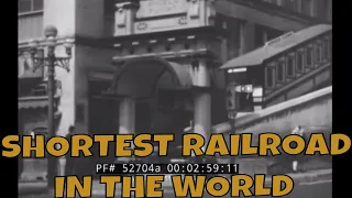 "SHORTEST RAILROAD IN THE WORLD" LOS ANGELES ANGEL'S FLIGHT FUNICULAR 1940s 52704a