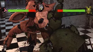 [SFM FNaF] Withered Foxy vs Springtrap WITH Healthbars