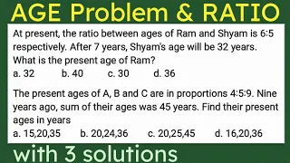 AGE Problems and RATIO: present age?