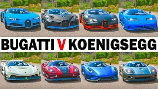 FH4 Acceleration Battle | Jesko, Chiron, Agera RS, Divo, One:1, Veyron, Regera & More!!!