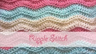 Simple Ripple Stitch Crochet Tutorial