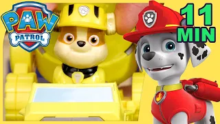 Rubble and Marshall to the Rescue! ⚠️🐶 PAW Patrol Toy Episode Pretend Play Compilation for Kids