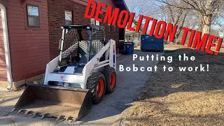 Shed Demolition using the Bobcat 743!