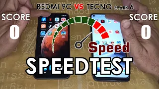 Redmi 9C vs Tecno Spark 6 | Speedtest Redmi 9C vs Tecno Spark 6 | Helio G35 VS Helio G70