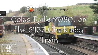 Colas Rail's 70801 on the 6J37 Chirk Log Train