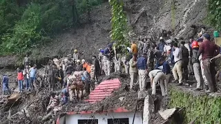 Rescuers search for missing after heavy rains trigger floods, landslides in India's Himalayan region