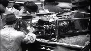 President Roosevelt returns to Washington DC after winning a 4th term in the 1944...HD Stock Footage