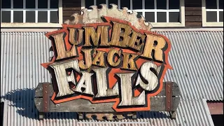 60FPS Lumberjack Falls, Wild Waves Enchanted Village, Federal Way, Washington. [Offride]