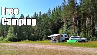 Free Camping With the Family in the Swedish woods