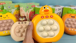 ♡ Satisfying yellow duck Game Electric Pop It toys unboxing and review | ASMR Videos