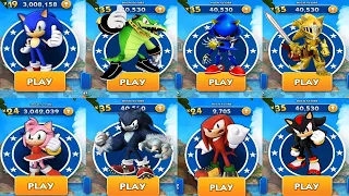 Sonic Dash All 52 Characters Unlocked - Movie Sonic Movie Knuckles Werehog Baby Sonic Sir Lancelot