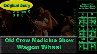 Old Crow Medicine Show - Wagon Wheel - Original - Guitar Chords (0023-A1)