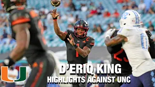 Miami QB D'Eriq King Highlights Against UNC