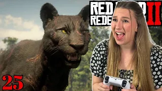 HUNTING A PANTHER & MICAH... || First time playing RED DEAD REDEMPTION 2 | Let's Play RDR2: Part 25