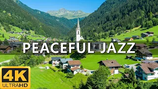 Soothing Music with 4K Beautiful Nature ☕ Peaceful Jazz Piano Music for Stress Relief